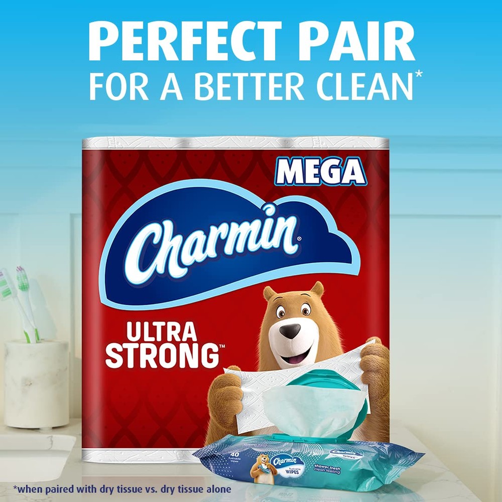 Charmin Flushable Wipes 2 Pack 40 Sheets Portable Cleaning Wipes