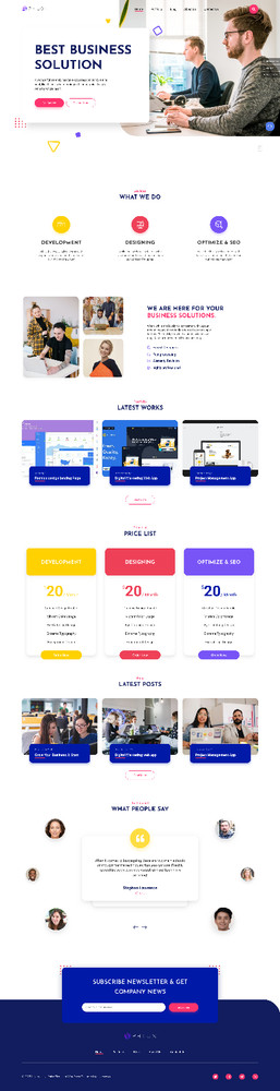 Business Solution Website Design with Free VPS Web Hosting and Installation