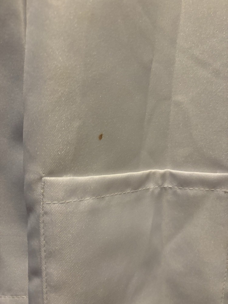 White Lab Coat with Front Pockets and Button Closure