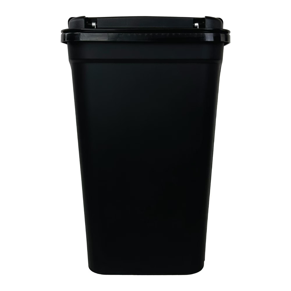 Kitchen Trash Can, 7.6 Gallon Plastic Garbage Bin with Touch Top Lid, Black