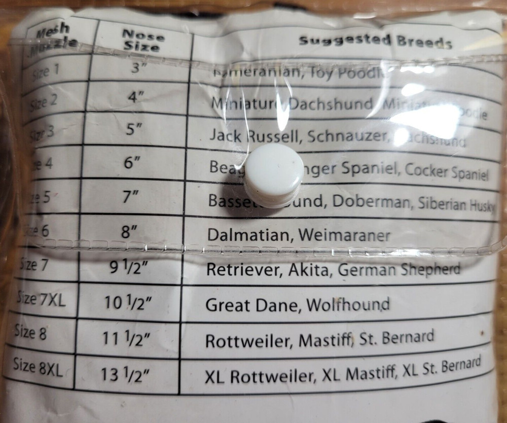 Best Fit, Mesh Muzzle, Med or XL, Please Specify Size, Black, NEW