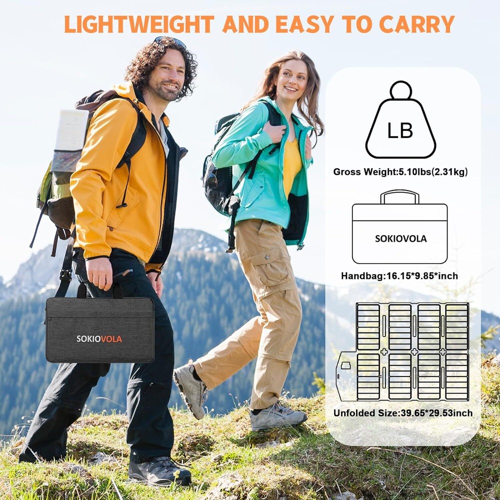 100W Portable Solar Panel MC-4 Foldable Charger Kits 18V
