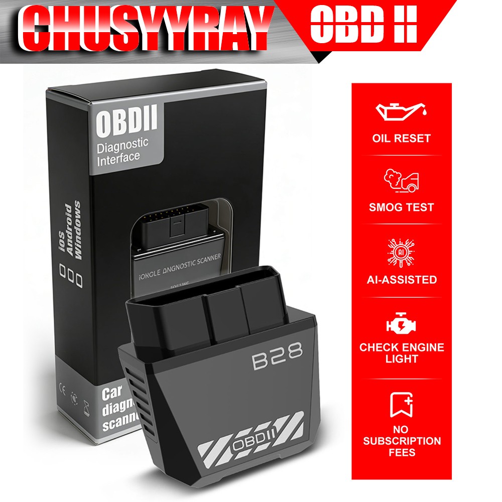 B28 OBD2 Bluetooth 5.1 OBDII Scanner 150 Data Streams Code Reader Diagnostic