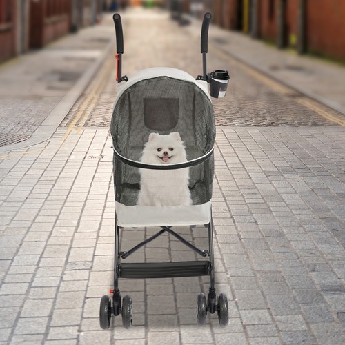 10kg/22 lbs Pet Stroller Foldable Pet Stroller Dogs Cats Trolley Medium-Sized