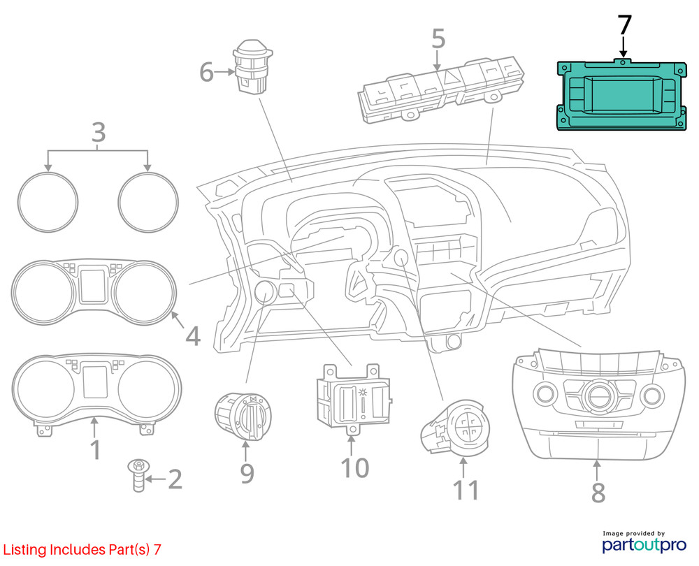 2011 Journey Display Screen Sku#4264053