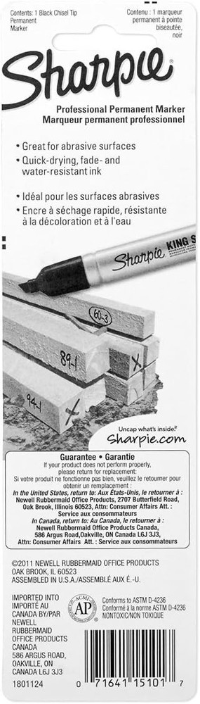 SHARPIE Pro King Size Permanent Marker, Black
