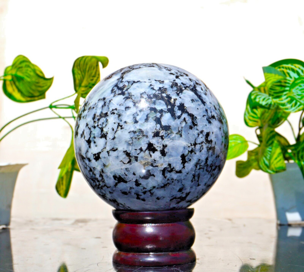Large 100MM Rainbow Moonstone Metaphysical Crystal Sphere Ball