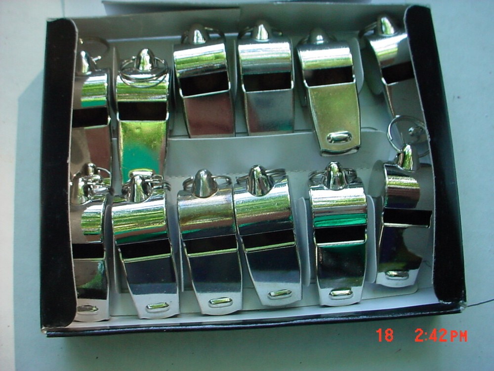 Box of 12 Adams Referee   Metal Whistle