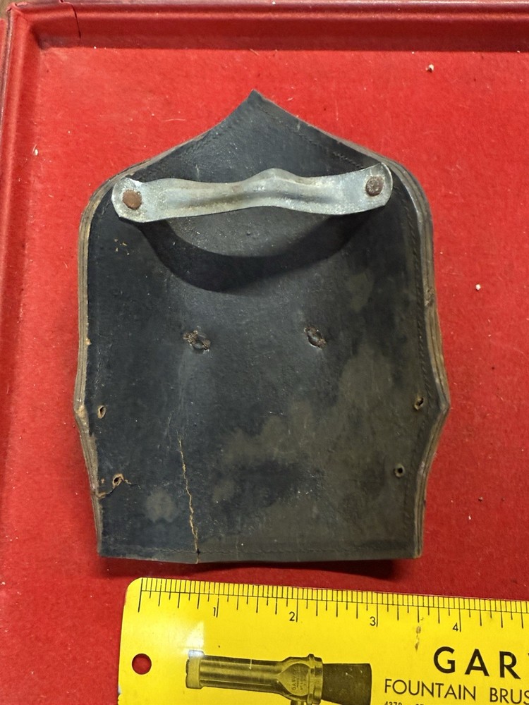 Leather ENG 2 HFD Firemans Helmet Badge Hat Sheild