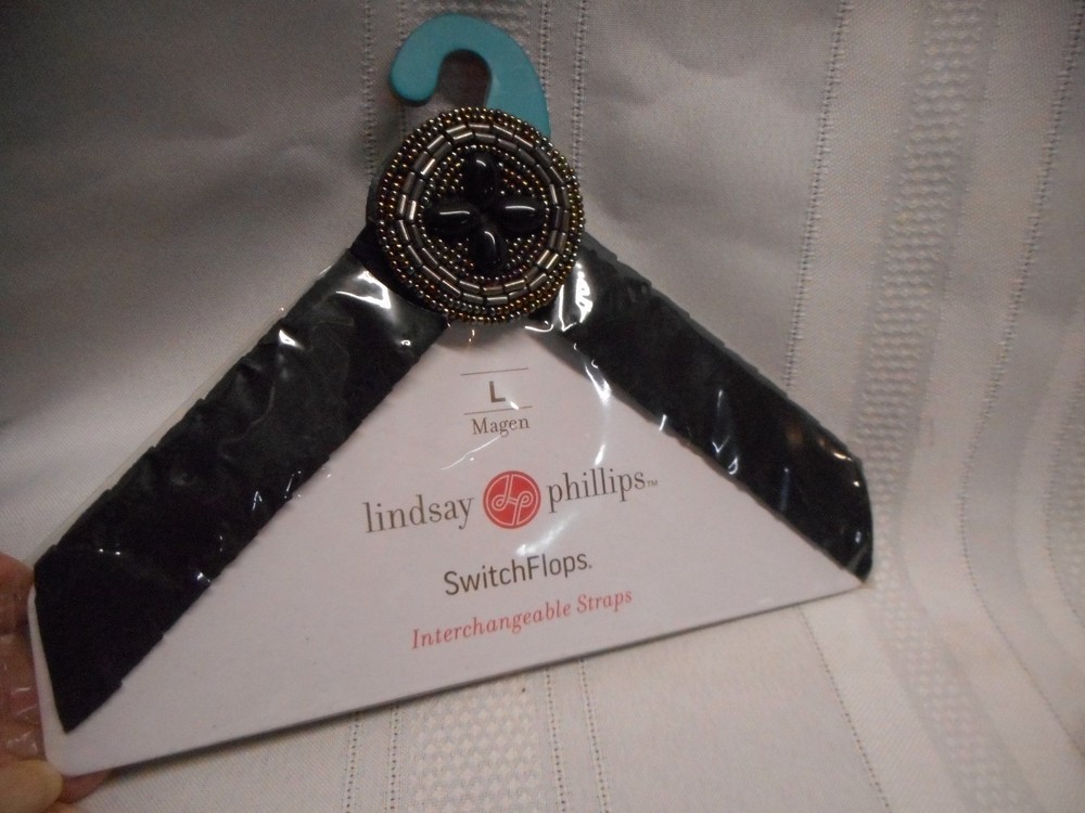 Lindsay Phillips SwitchFlops Interchangeable Straps Large BLACK