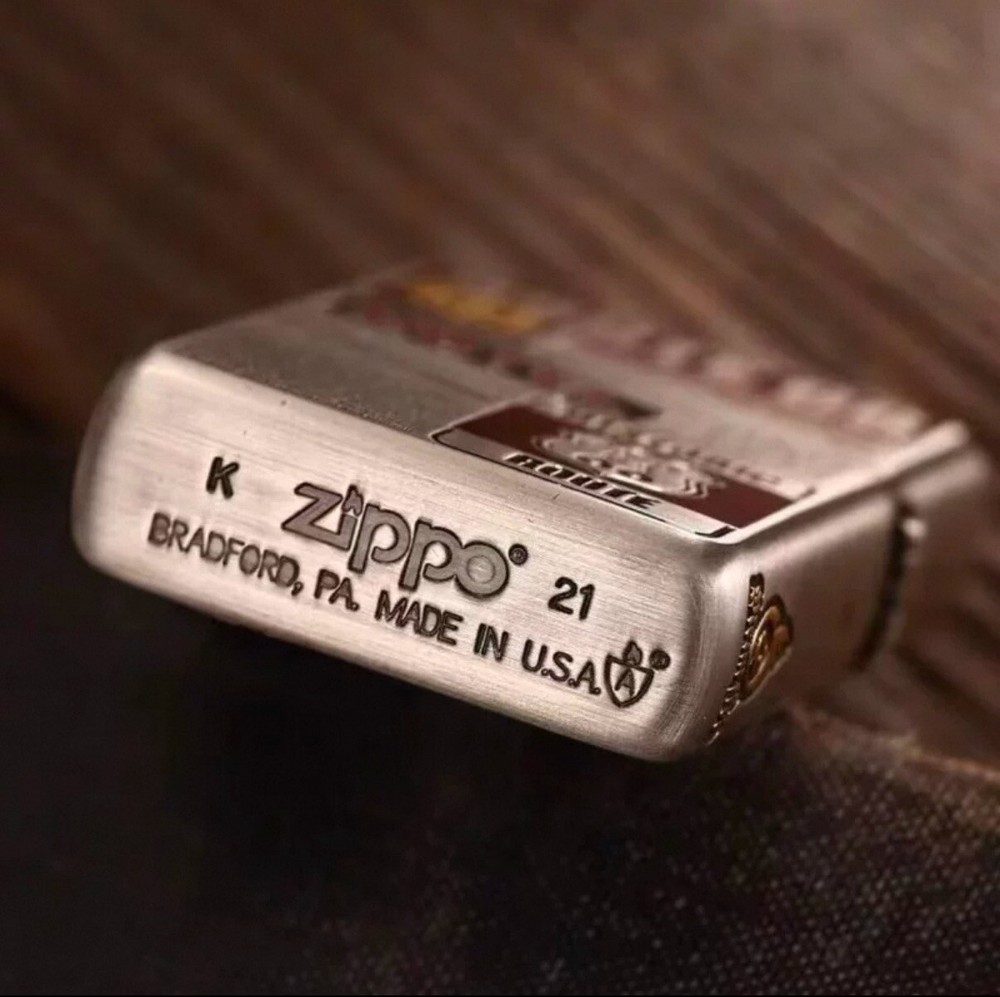 New Zippo oil Lighter Route 66 with box