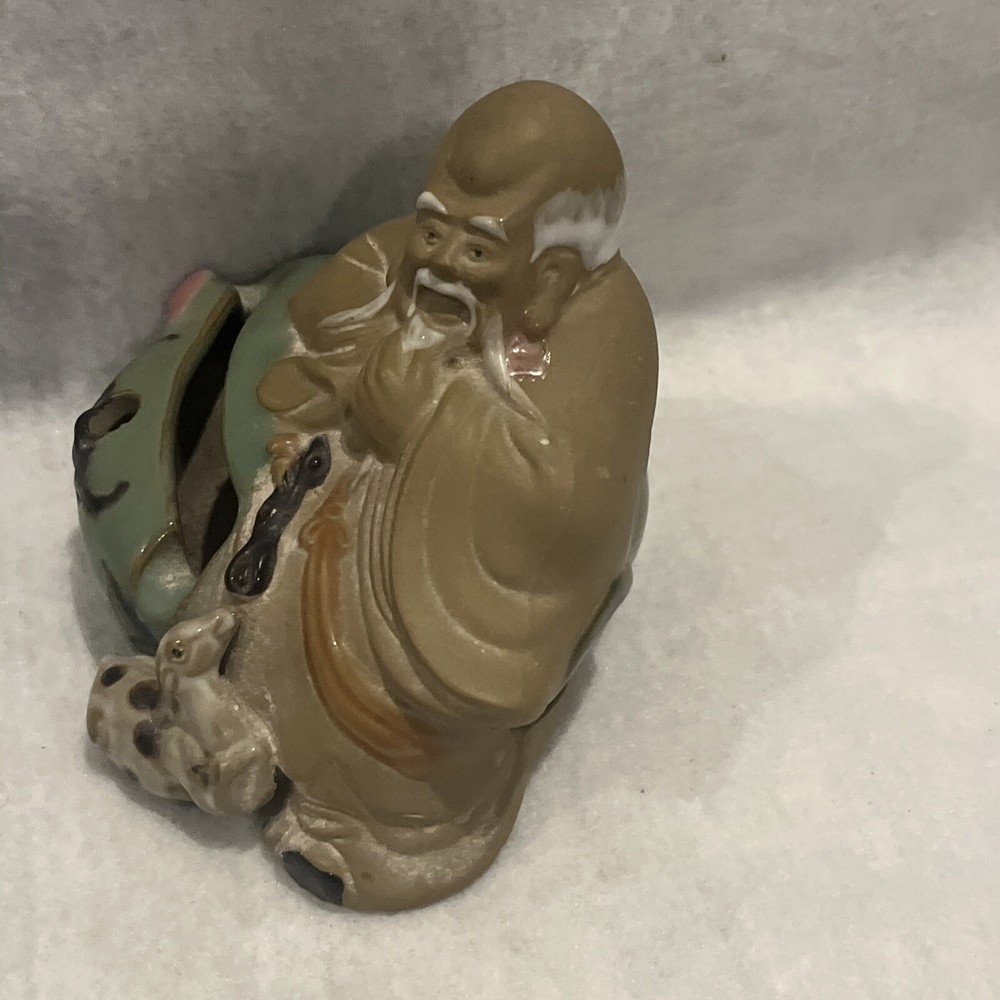 Vintage Chinese Mud Man Wise Man Insence Burner