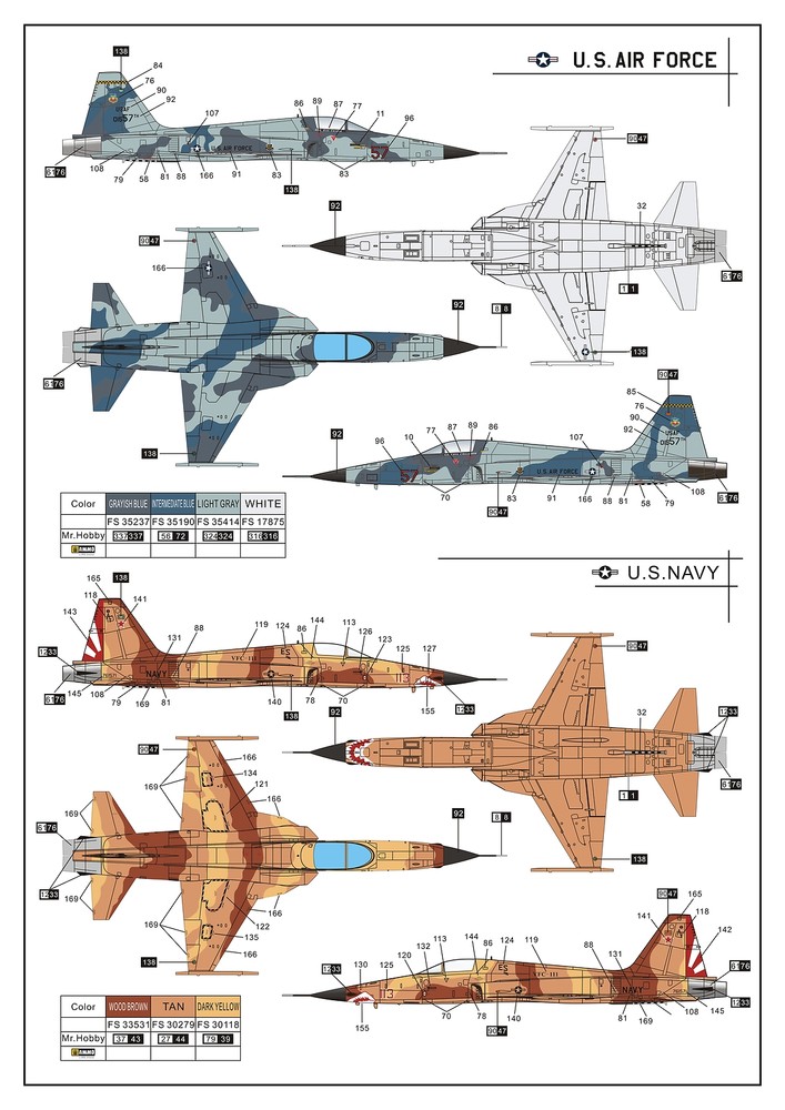 Dream Model DM720013 1/72 scale F-5E 'Tiger ll' (Early version) model kit