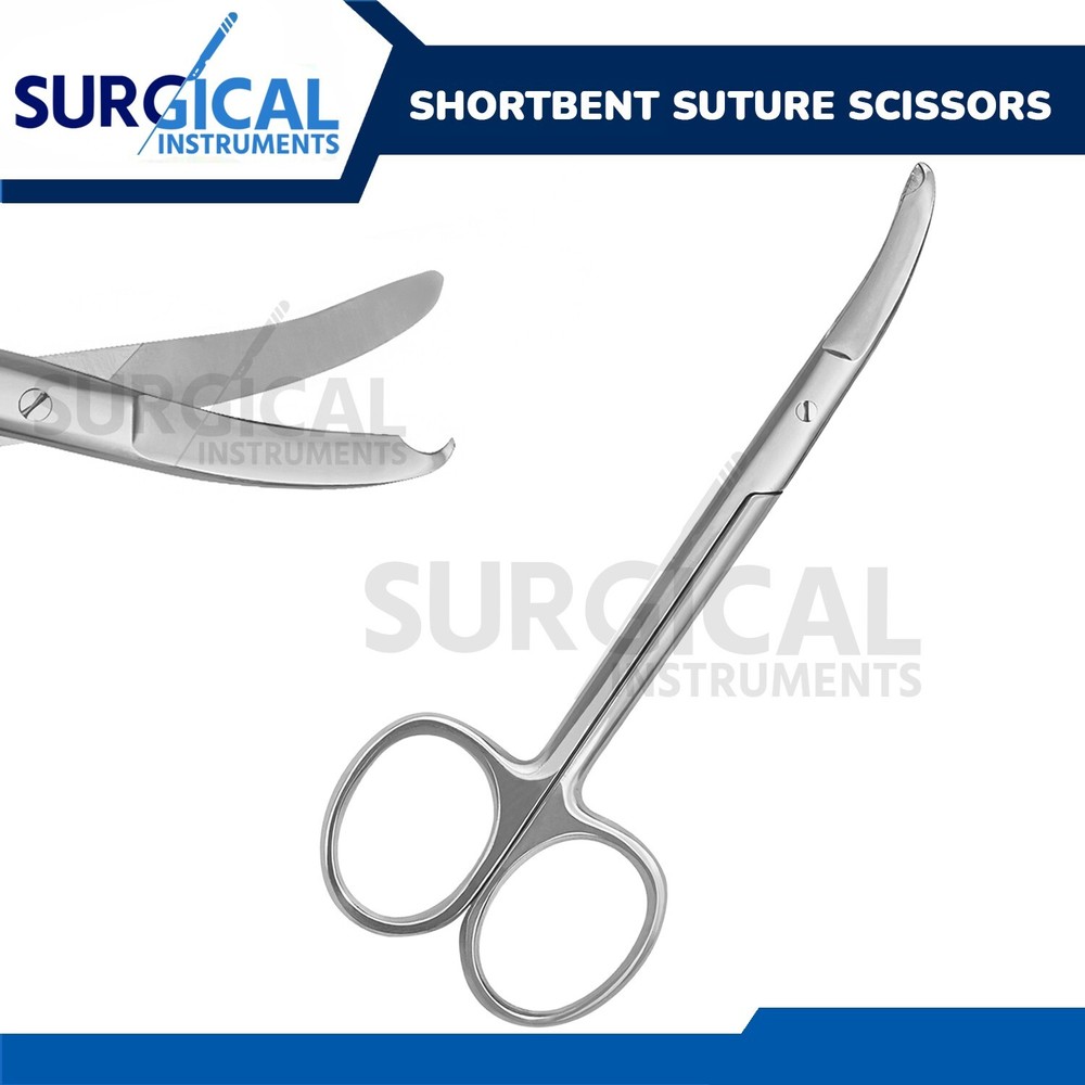 SHORTBENT SUTURE Scissors Surgical & Veterinary Instruments 3.50" German Grade