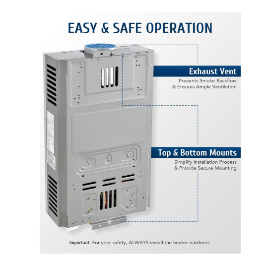 18L 5GPM LPG Gas Hot Water Heater Tankless On-Demand Instant Boiler