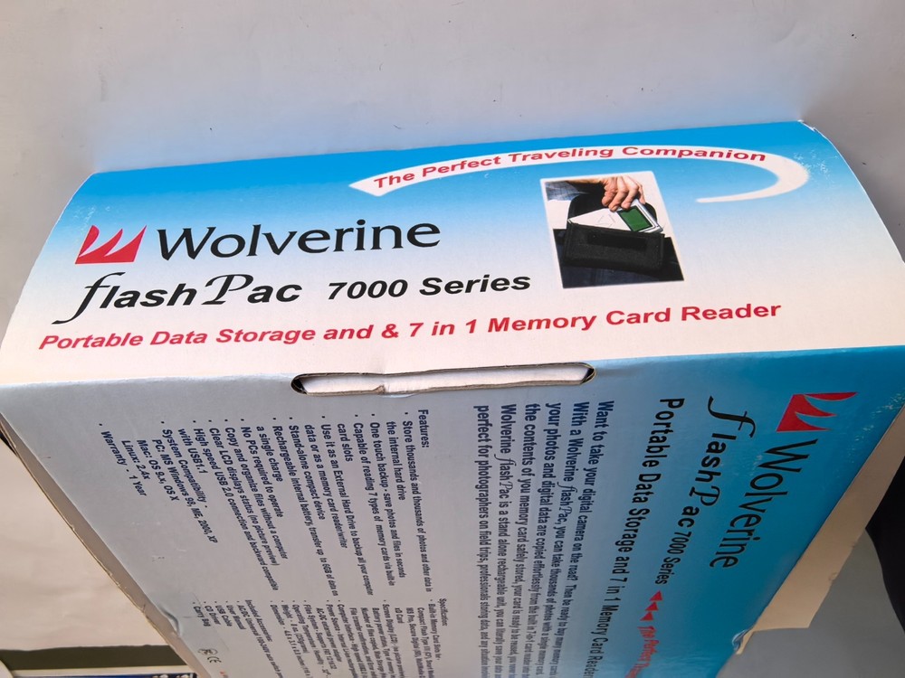 Wolverine Data 80GB FlashPac 7000 Series Portable Data Storage HDD Version