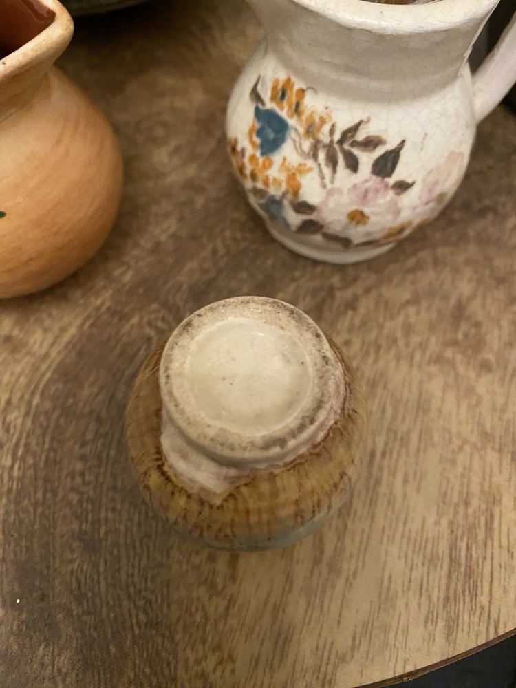 Set of 3 Miniature Pitchers – Studio Pottery & Hand-Painted Designs