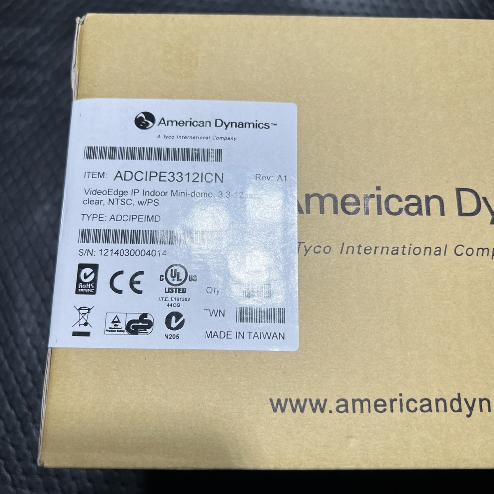 American Dynamics ADCIPE3312ICN Indoor Mini-dome Camera