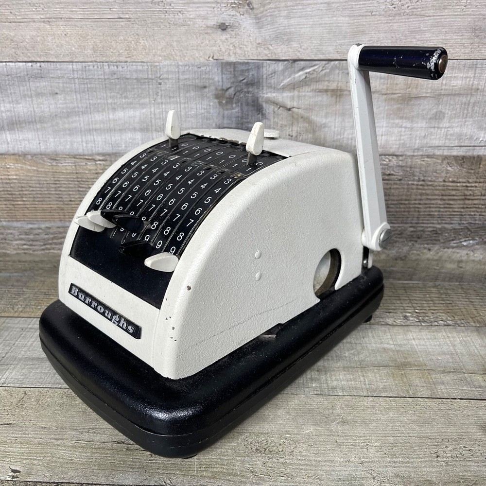 Burroughs Protectograph Check Writer Untested For Parts