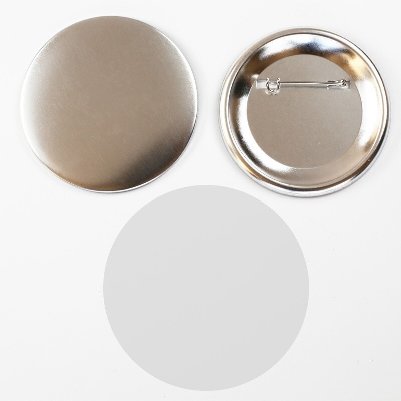Badge Crafting Tools Metal Pin Back Button 100 Sets/Pack 75mm
