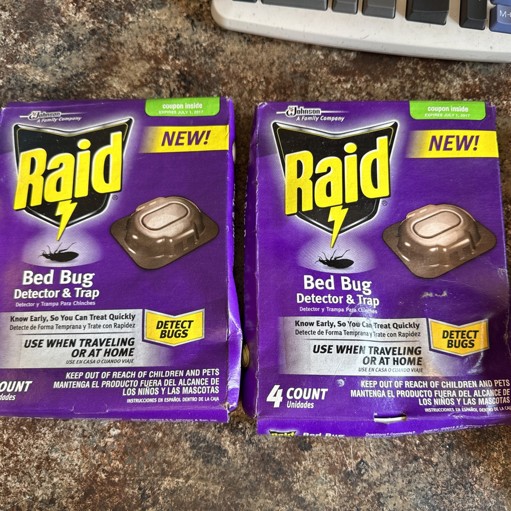 2 @ Raid Bed Bug Detector & Traps, 4 traps per box (total of 8)