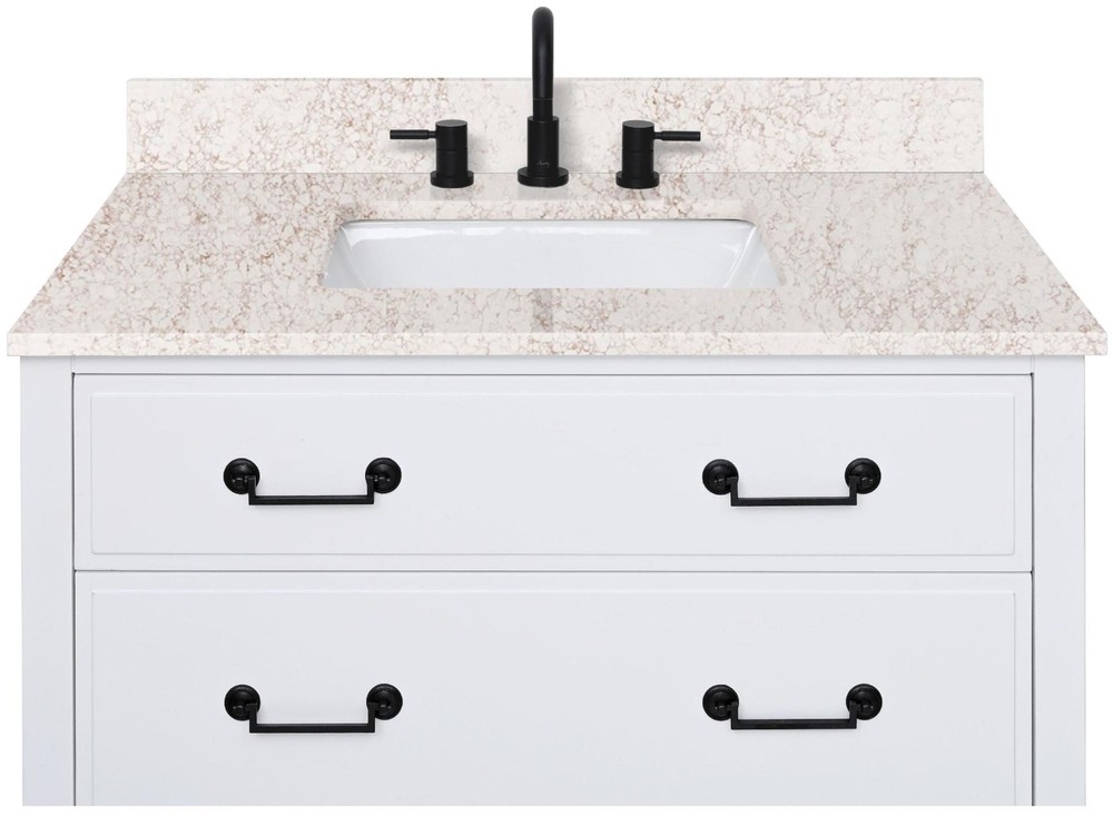 Avanity QUT37-RS 37" Quartz Vanity Top - White