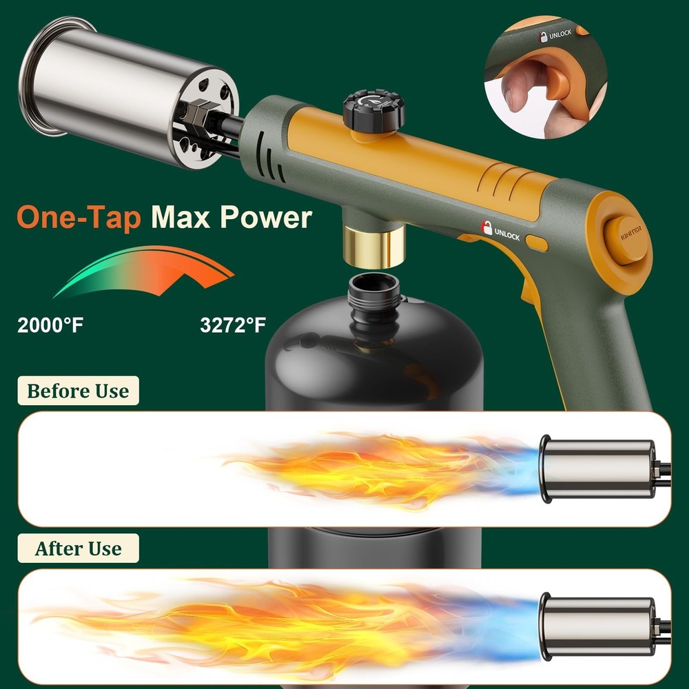 TONYFUL Powerful Propane Torch, Kitchen Cooking Torch, Culinary Torch Campfir...