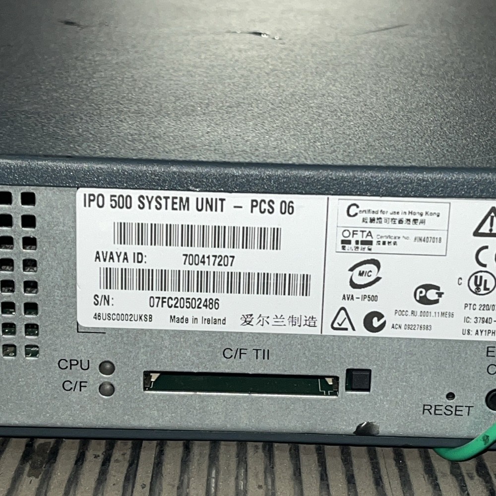 AVAYA IPO 500 SYSTEM W MODULES