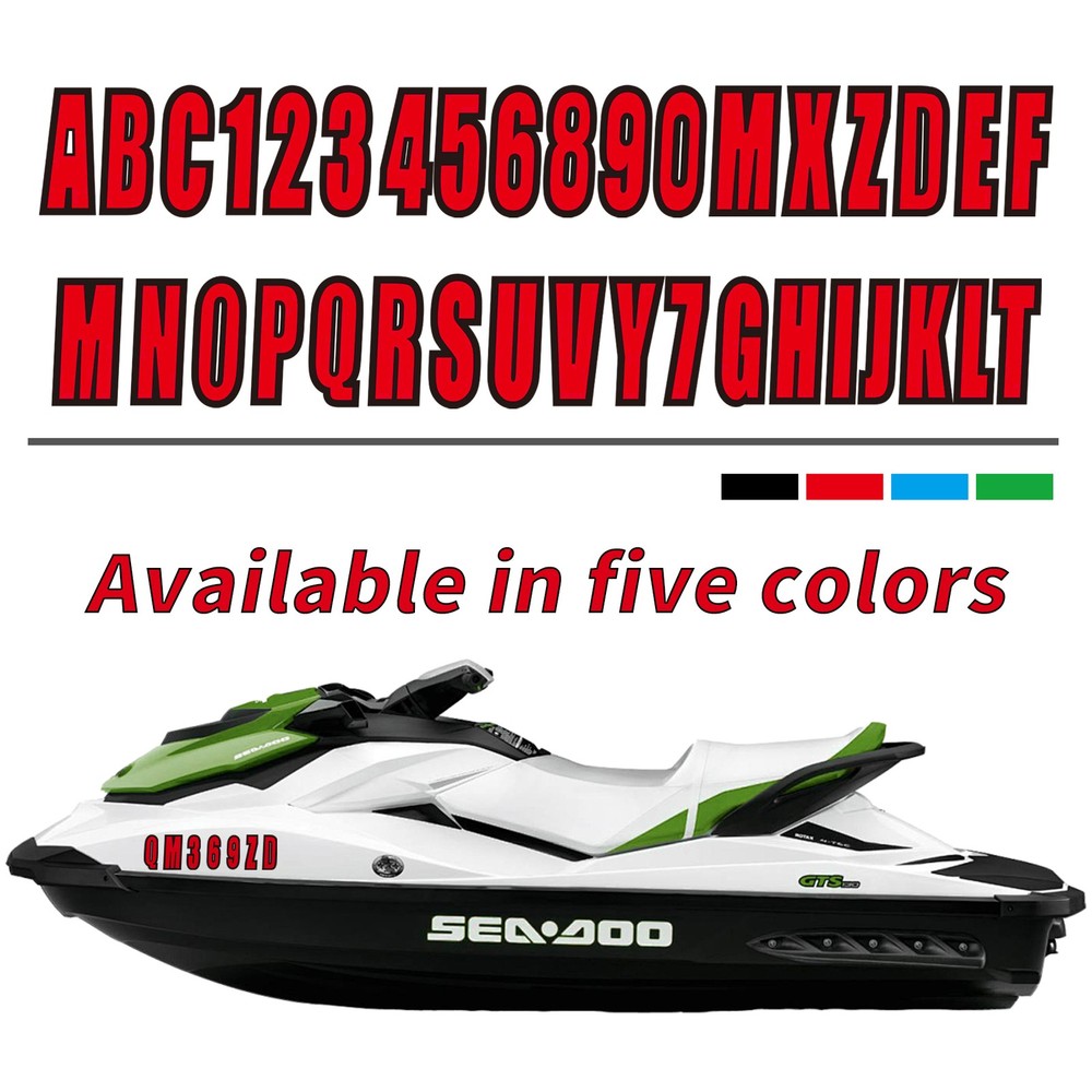Boat Registration number Alpha-Numeric Registration Identification Sticker Decal