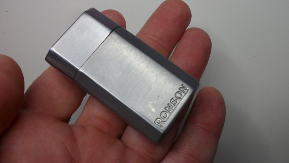 Ronson Jet Lite Torch-Style Lighter Silver-Tone Refillable little use FREE ShpN