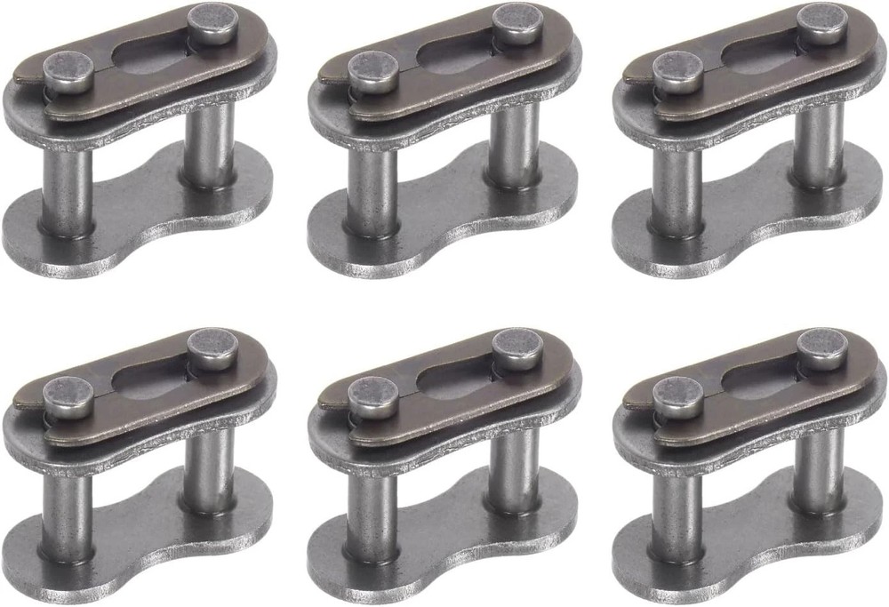 6Pcs #40 Chain Master Connector Link Roller, 1/2" Pitch Carbon Steel, Standard