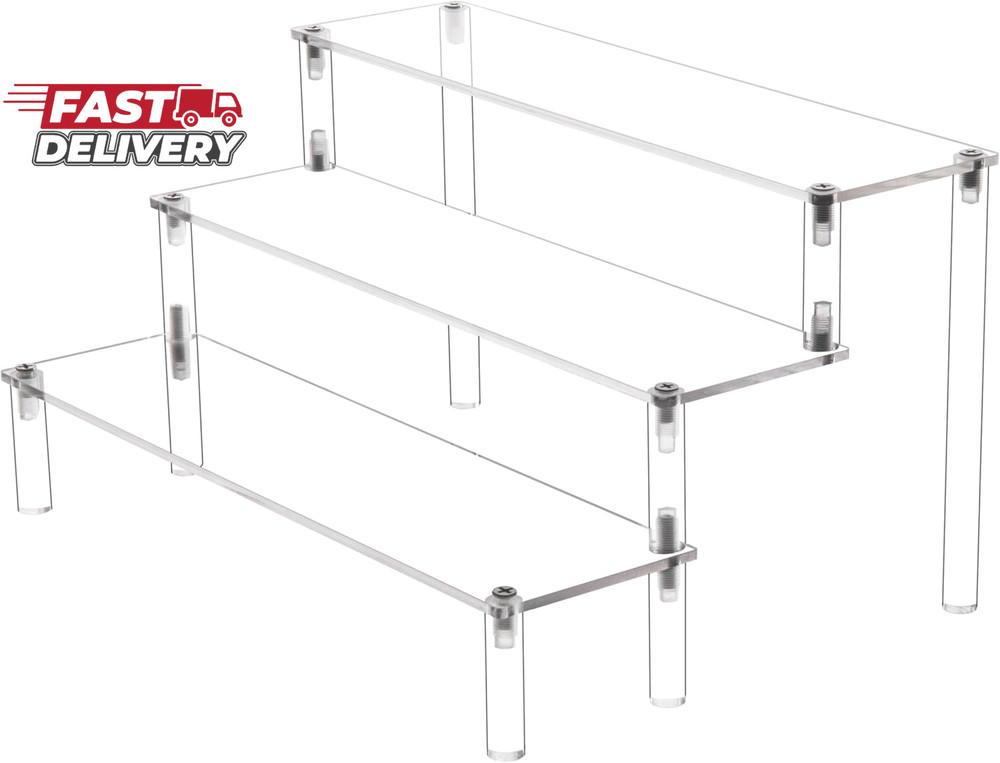 Ihomecooker 3 Steps Clear Acrylic Display Riser Cupcake Stand Display for Decora
