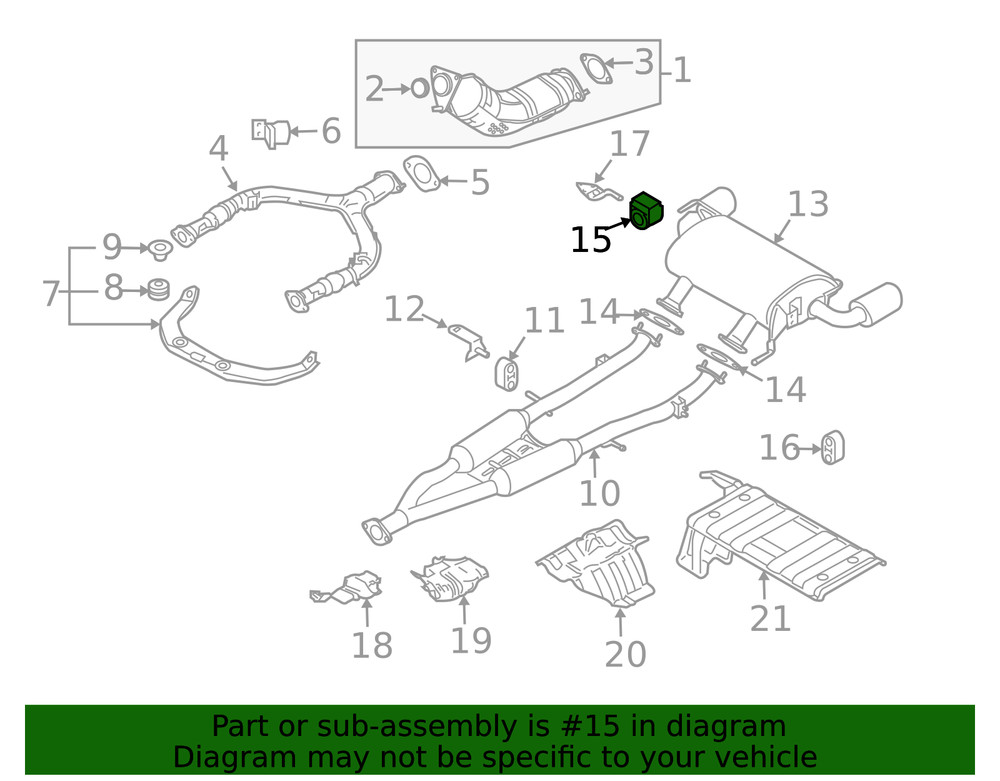 Genuine Nissan Exhaust System Hanger 20651-CD00A
