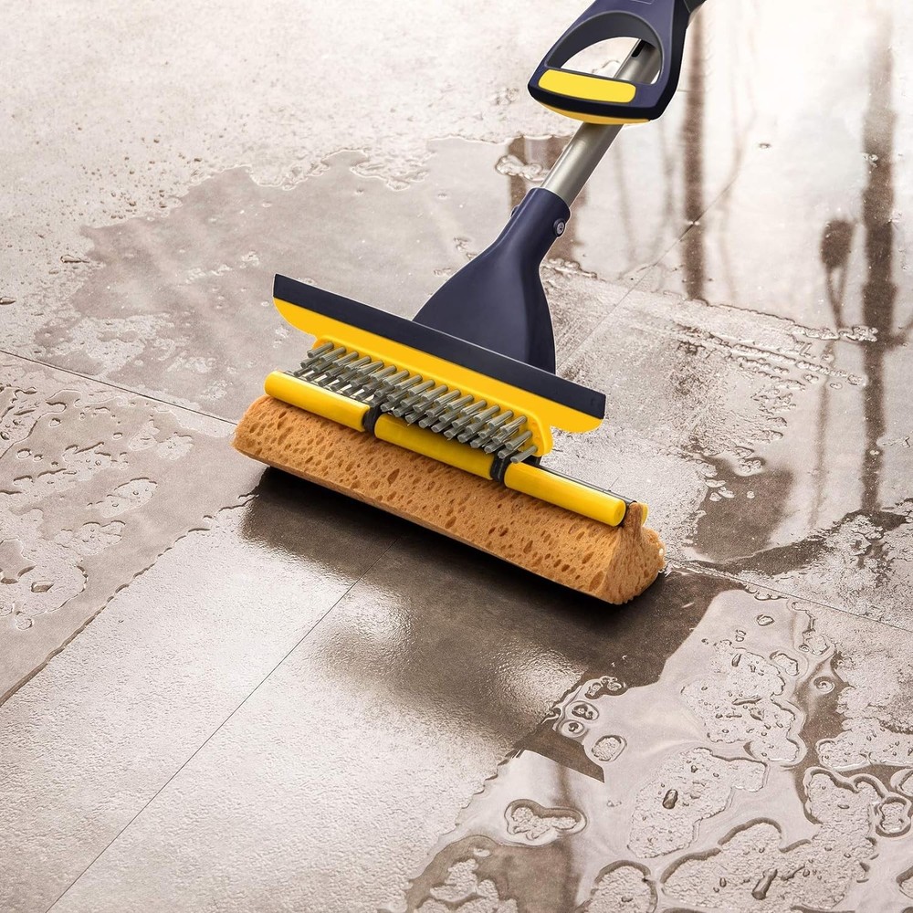 Honeycomb Sponge Mop for Easy Cleaning - Adjustable