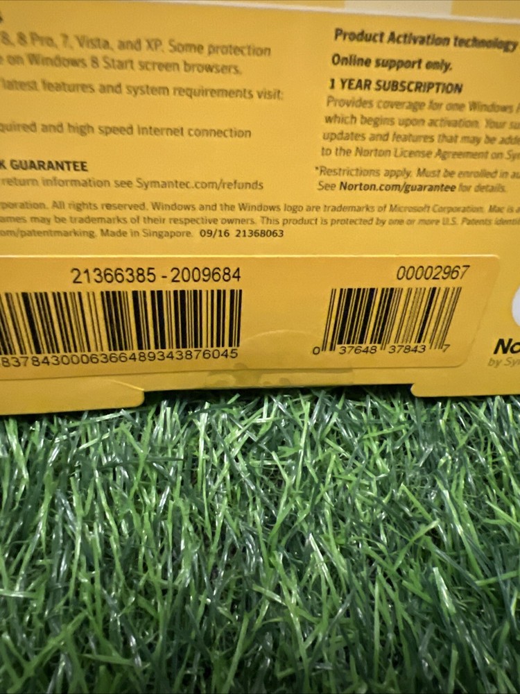 Norton by Symantec~ANTIVIRUS BASIC~2016~Sealed