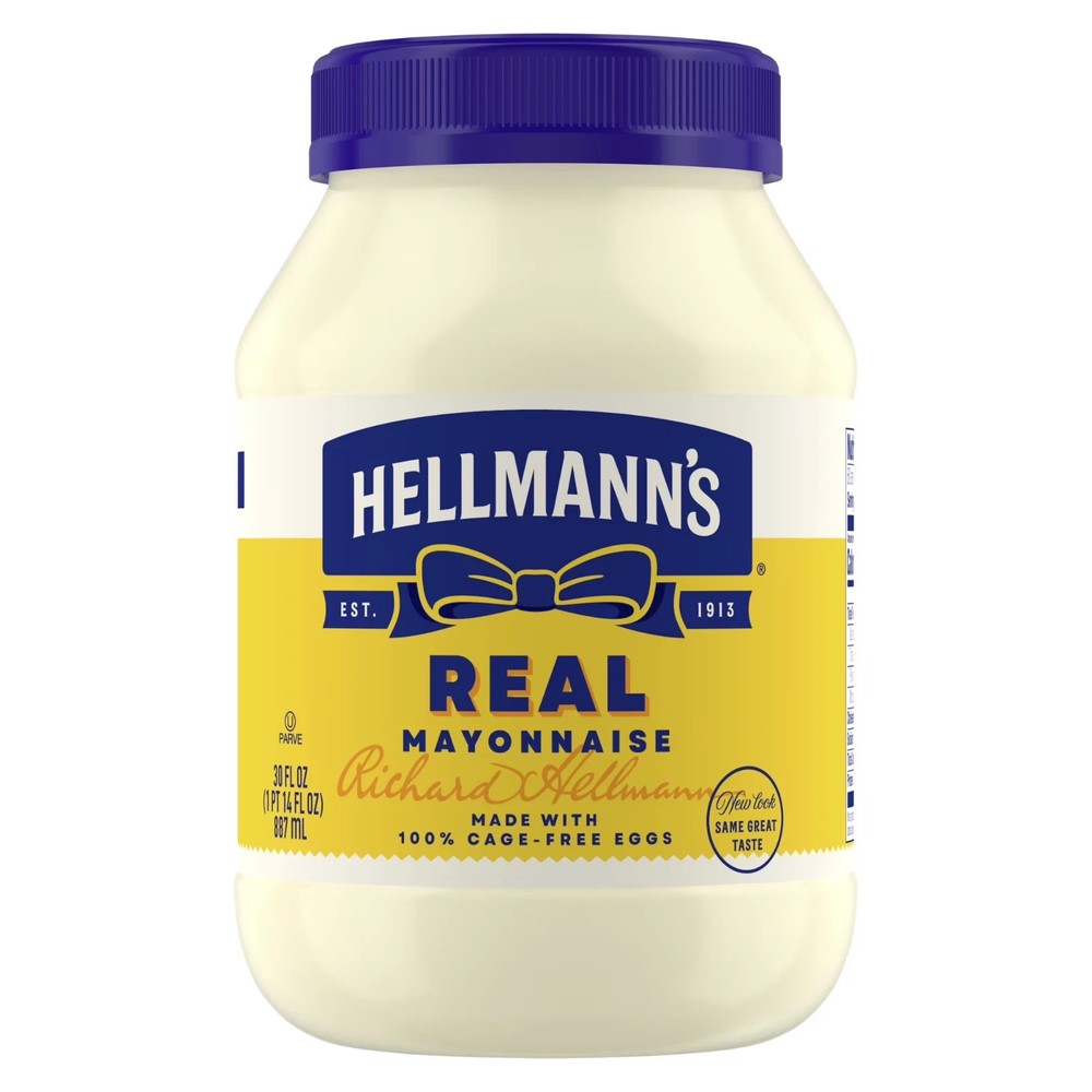 Hellmann's Real Mayonnaise, Deviled Egg Sandwich Spread Condiments, 30 Fl oz Jar
