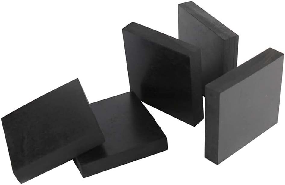 Neoprene Rubber Sheet  Solid 3/8" Thick x 4" X 4 -  Pad  60 Duro Std