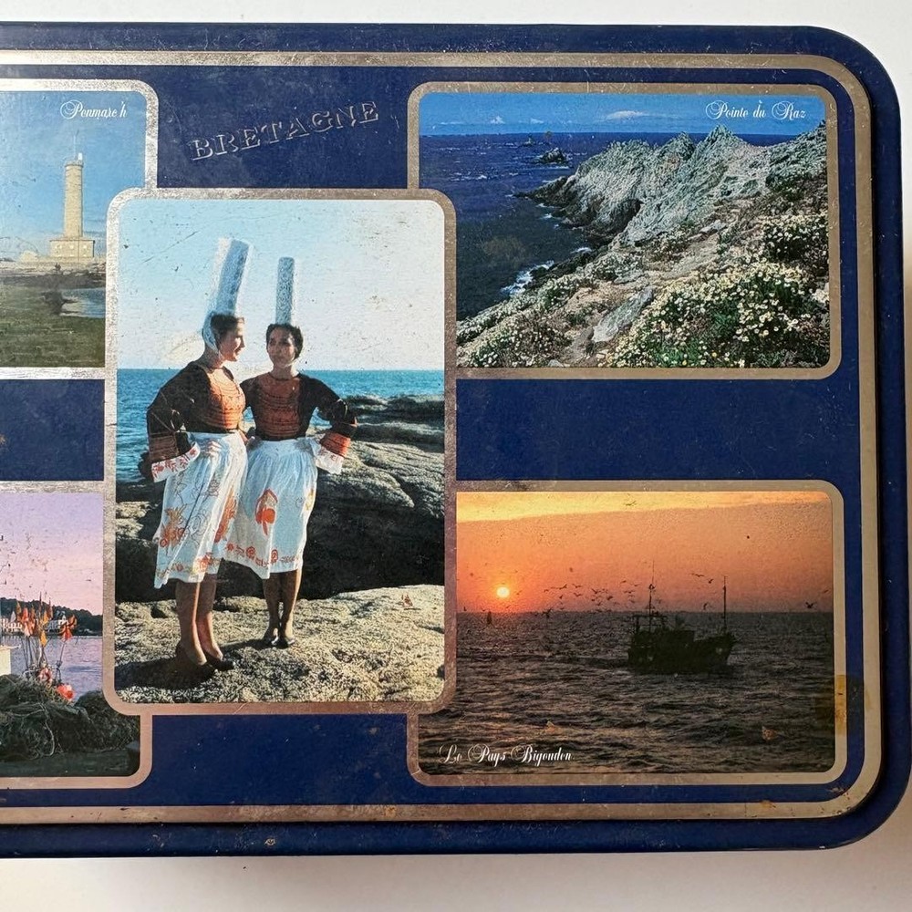 Vintage Tin Featuring A Bretagne Landscape