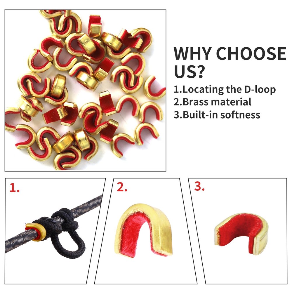 Bow String Nock Points - 40 Packs Arrows Bowstring Nocking Point Set Archery ...