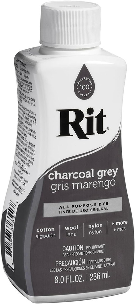 Rit All-Purpose Liquid Dye, Charcoal Grey , 8 Oz