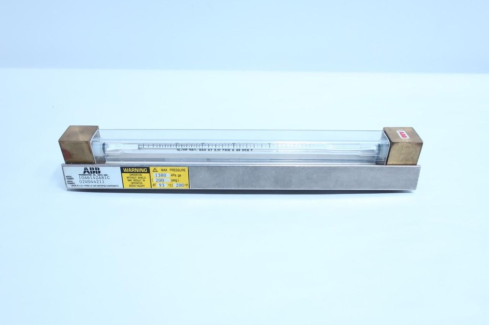 Abb 10A6142AB1C Variable Area Flow Meter 1380kpa 0-250gpm