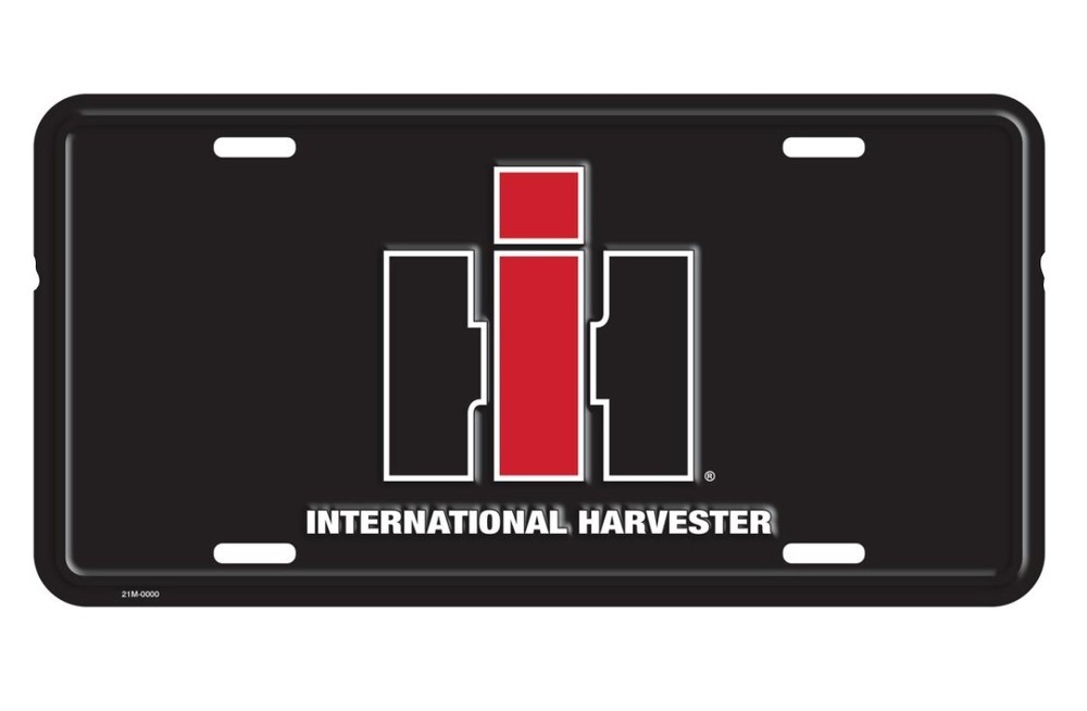 IH Black License Plate