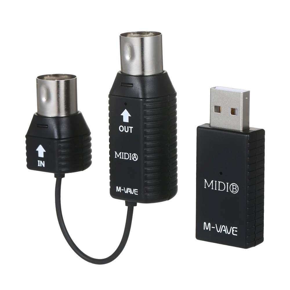 M-VAVE Mini Wireless Transmission System MIDI Bluetooth Adapter USB Plug Play