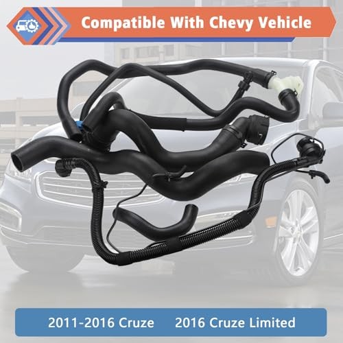 6 Pcs Engine Radiator Coolant & Heater Hose Set With PCV Pipe & Inlet