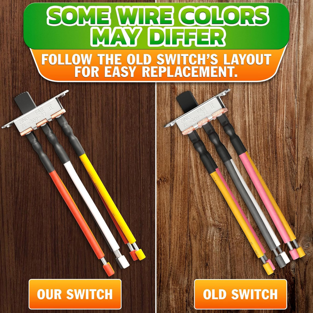 Ceiling Fan Reverse Switch 6-Pin Toggle - Ceiling Fan Direction Switch, Prewired