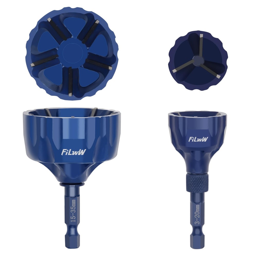 Deburring External Chamfer Tool Set, Tungsten Carbide Chamfering Drill Bit, D...