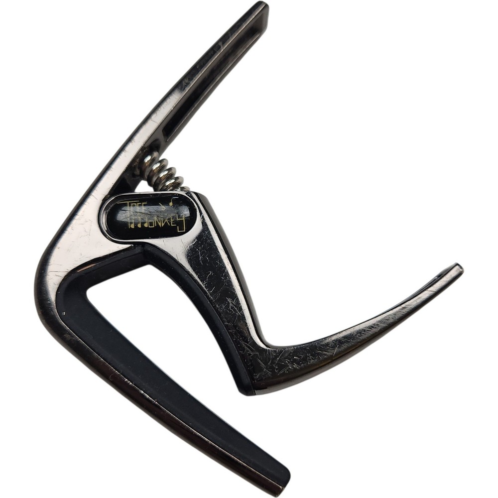 Tree Monkey Trigger Guitar Capo Dark Chrome Metal Spring Action Quick Release