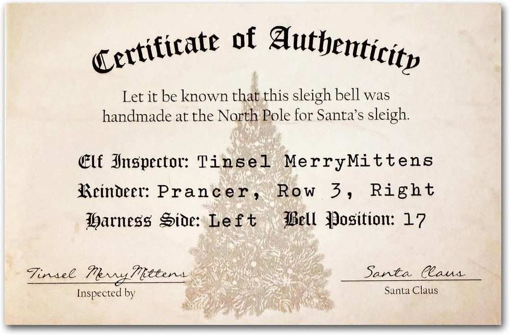 Polar Exp Sleigh Bell Set with Certificate