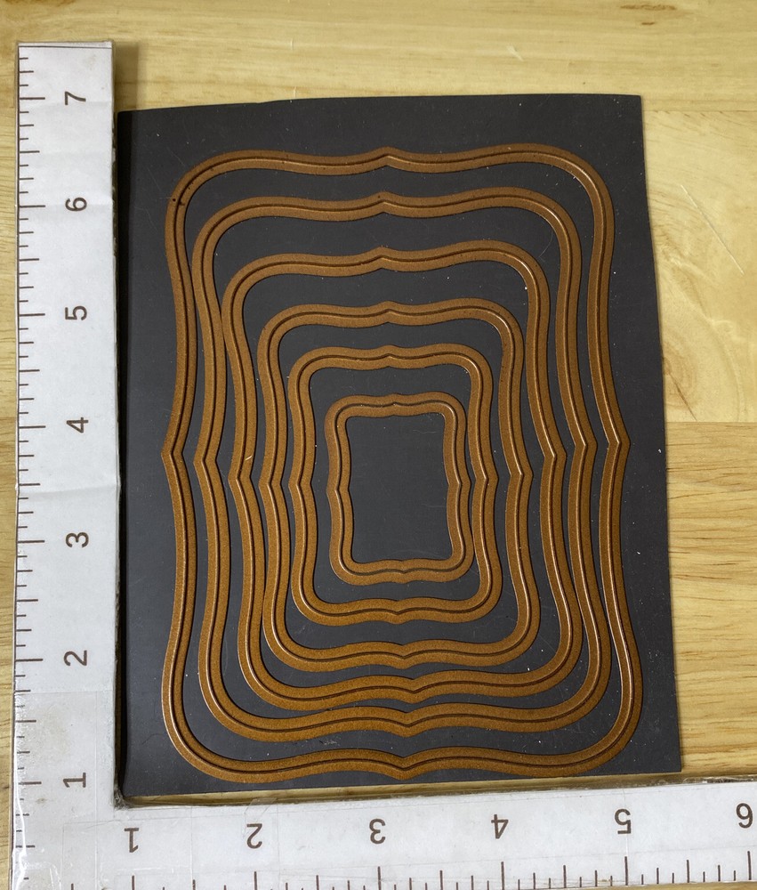 4 Spellbinders Nestabilities Die Cut Scallop Circle Frame Rectangle Oval Nesting