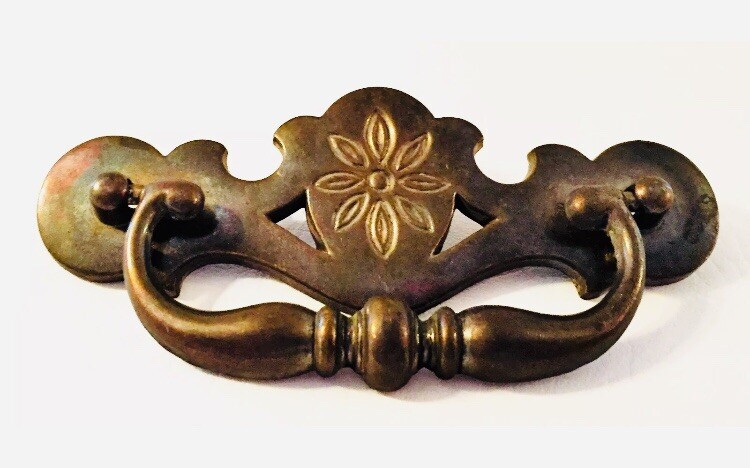 Antique Hardware Brass Chippendale Colonial drawer pull 3"centers